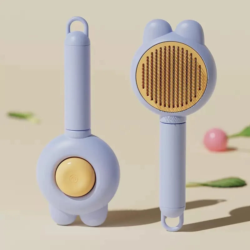Brosse et peigne de toilettage auto-nettoyant pour chien et chat