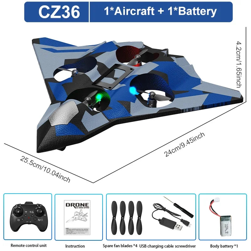 Avion RC en Mousse EPP – Planeur Cascade Électrique, Résistant aux Chocs (CZ01 / CZ36 / K500 Max)