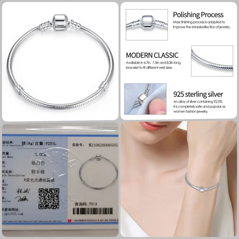 Bracelet en Argent 925 – Cœur Pavé Zircone & Infinity – 17 à 20 cm