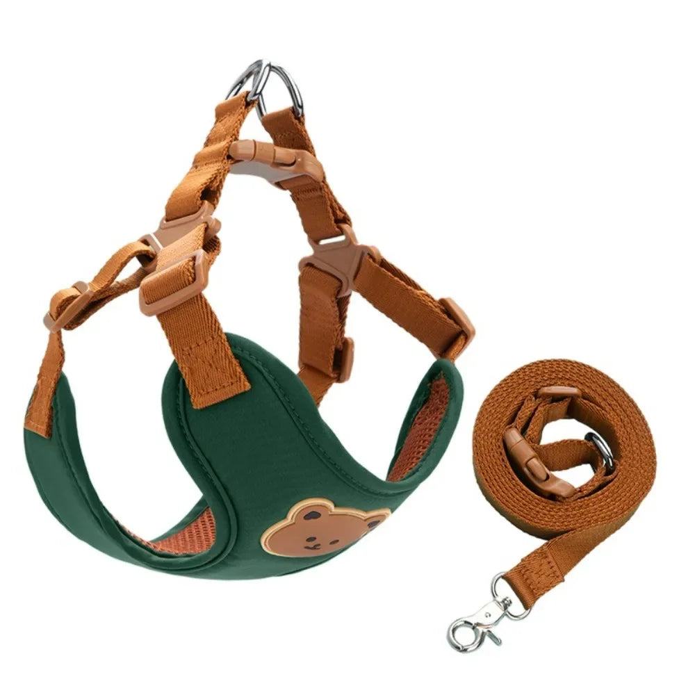 Ensemble harnais et laisse anti-traction pour chat et petit chien