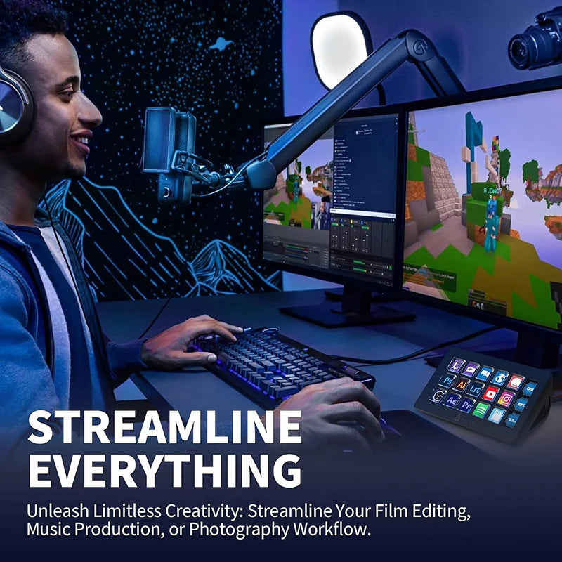 AJAZZ AKP153E – Console Macro 15 Touches avec Écran LCD