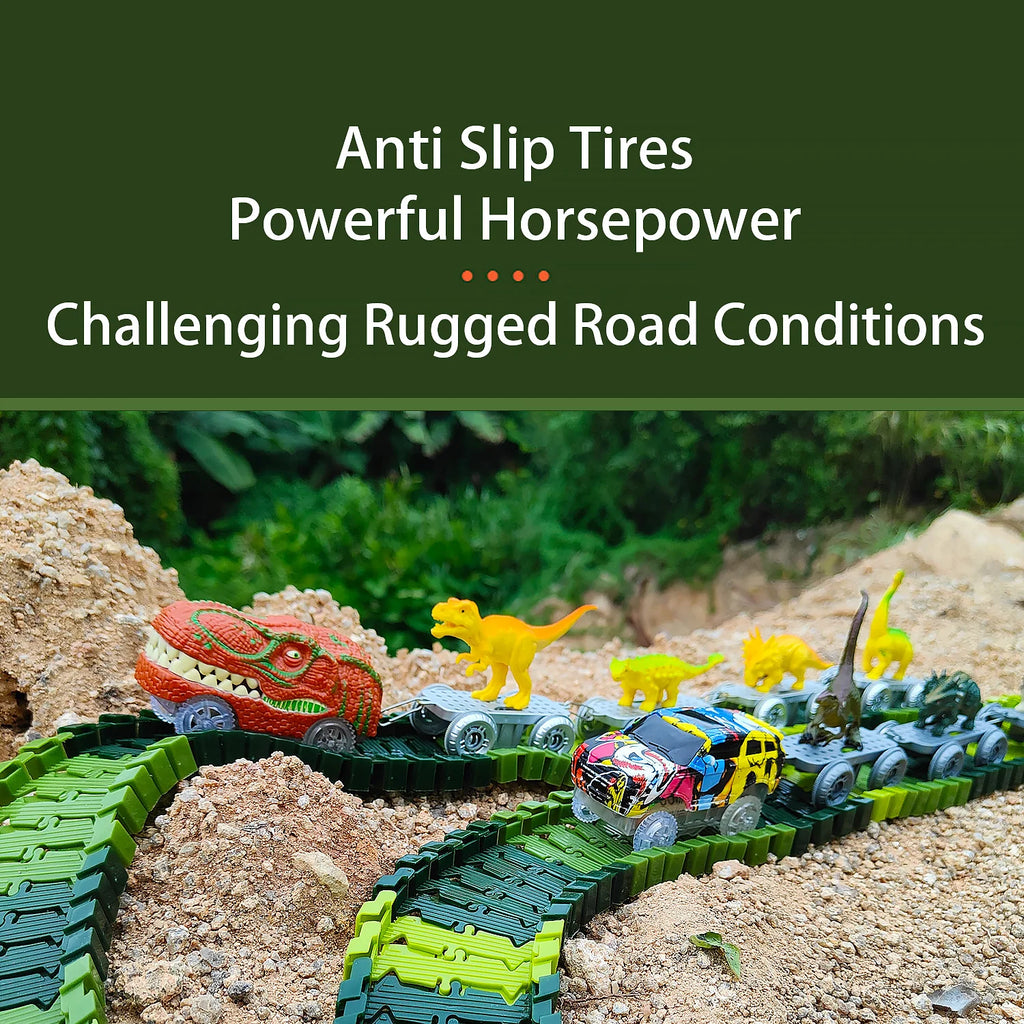 Jouet Train de Dinosaures – Circuit Flexible & Monde Jurassique