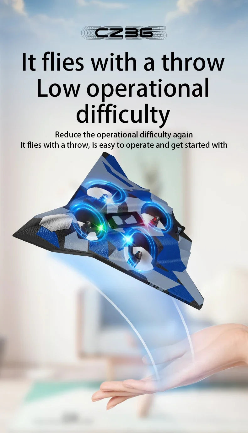 Avion RC en Mousse EPP – Planeur Cascade Électrique, Résistant aux Chocs (CZ01 / CZ36 / K500 Max)