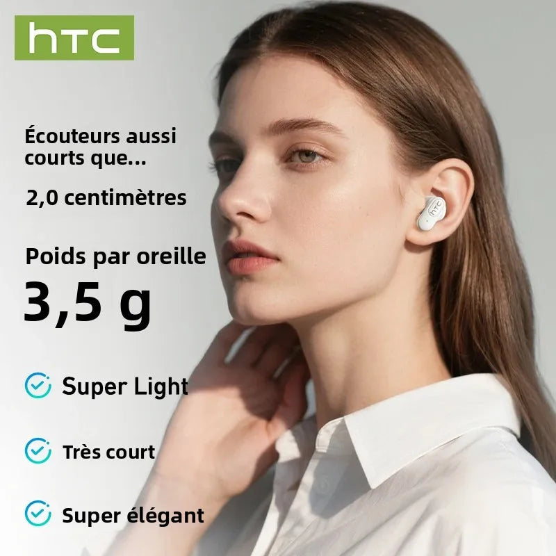 HTC NE51 – Écouteurs Bluetooth TWS Traducteur AI Ultra-Légers