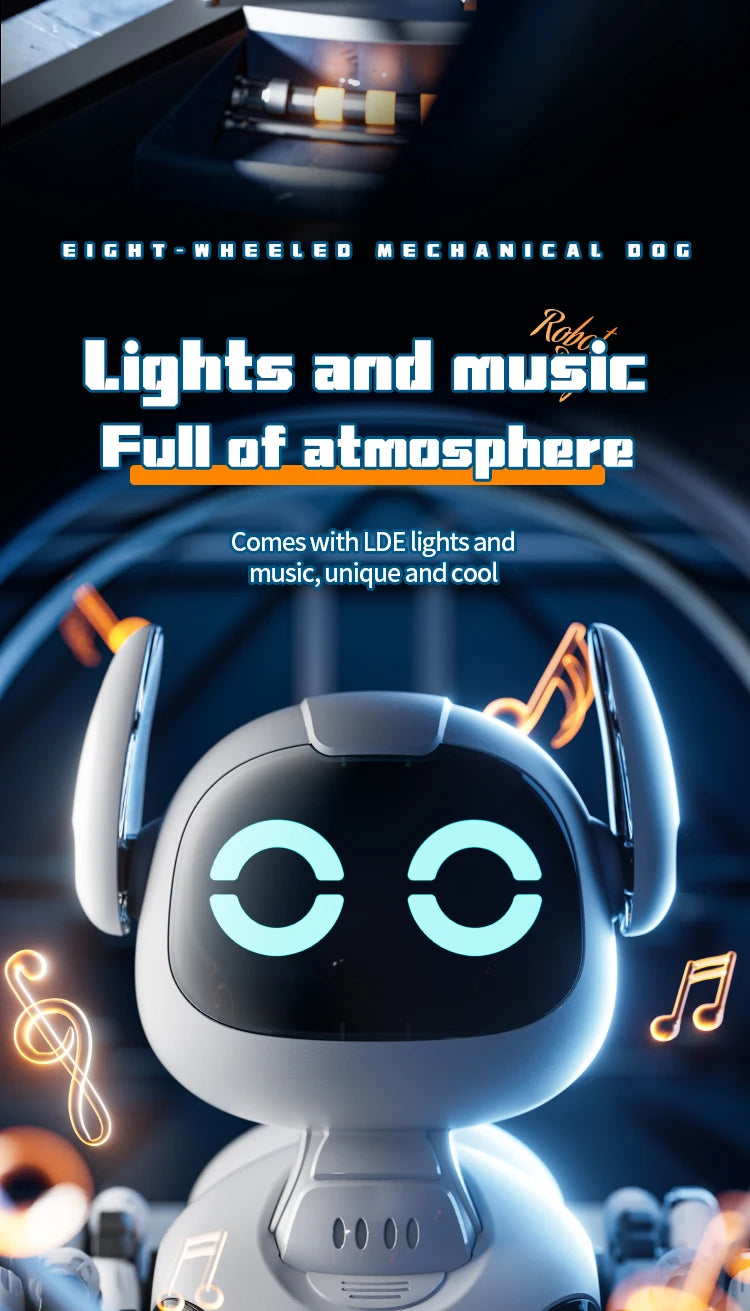 Robot Chien Cascadeur 8WD – Voiture RC Transformable avec Gestes & Lumières