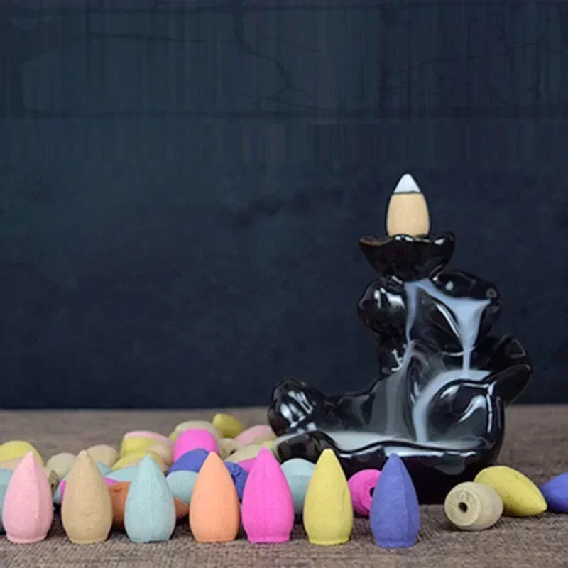 Cônes d’Encens Naturels à Reflux – Cascade de Fumée