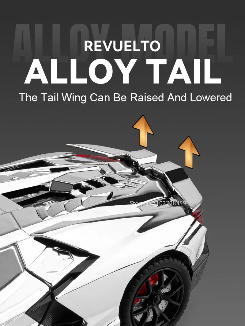 REVUELTO – Supercar Miniature 1:24 en Alliage | Son & Lumière | Portes Ouvrantes
