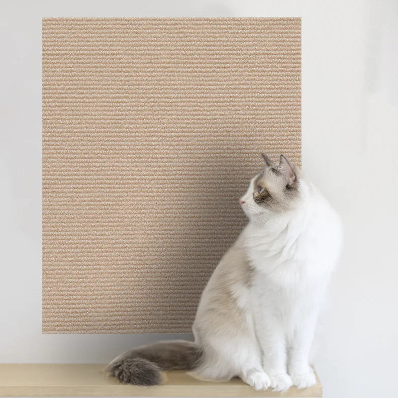 Tapis griffoir autocollant pour chat — protège canapé et angles, découpable