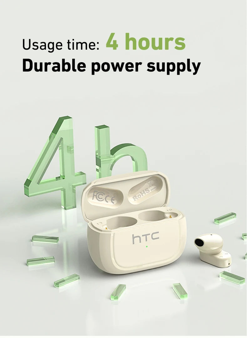 HTC NE51 – Écouteurs Bluetooth TWS Traducteur AI Ultra-Légers