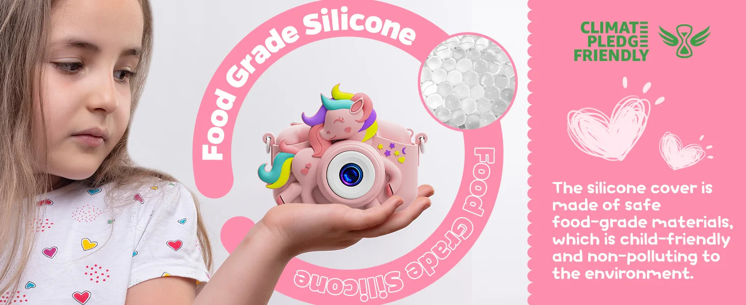 Caméra Enfant 20MP HD – Écran 2.0" + Vidéo 1080P + Selfie – Coque Silicone & Carte 32 Go