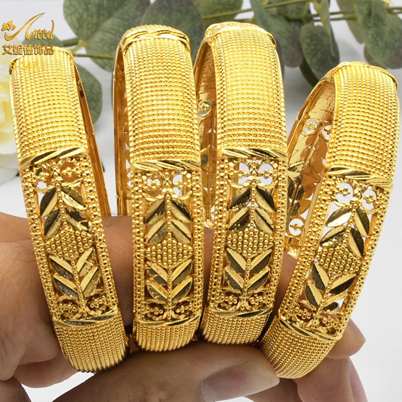 Bracelets Luxe Plaqué Or 24K – Style Dubaï, Indien & Africain