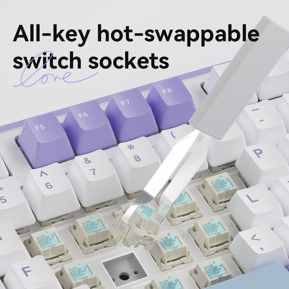 Clavier Mécanique Gamer Ajazz AK980 – Écran Couleur, RGB, Bluetooth & Sans Fil (98 Touches)