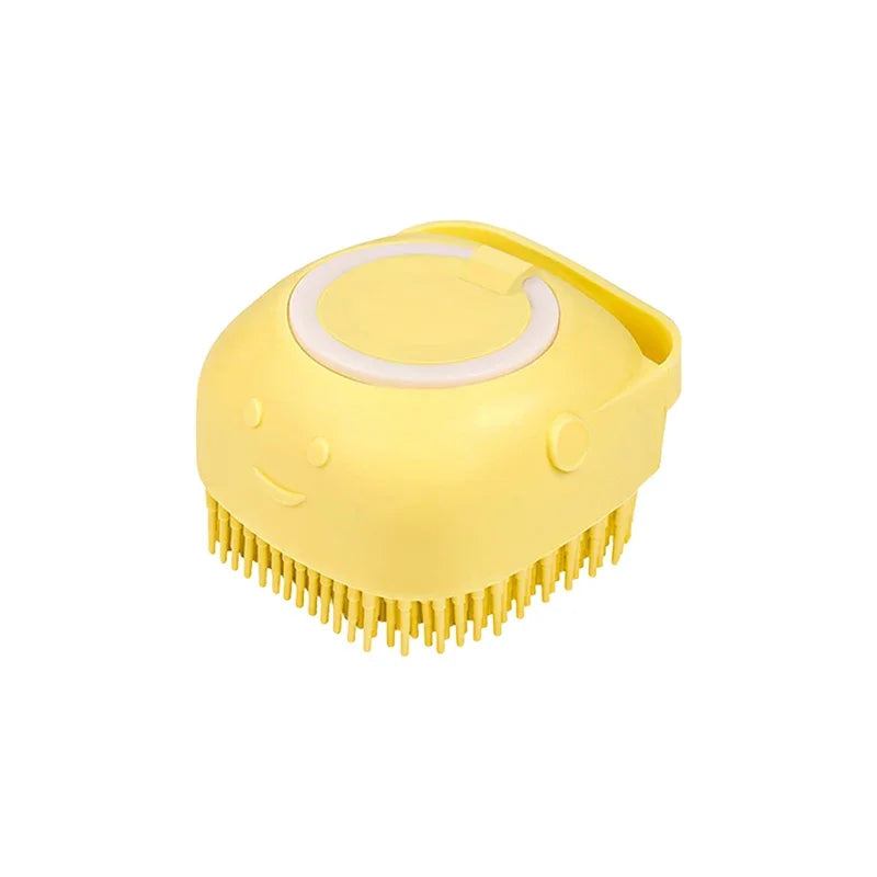 Brosse de bain en silicone pour chien et chat — distributeur de shampoing