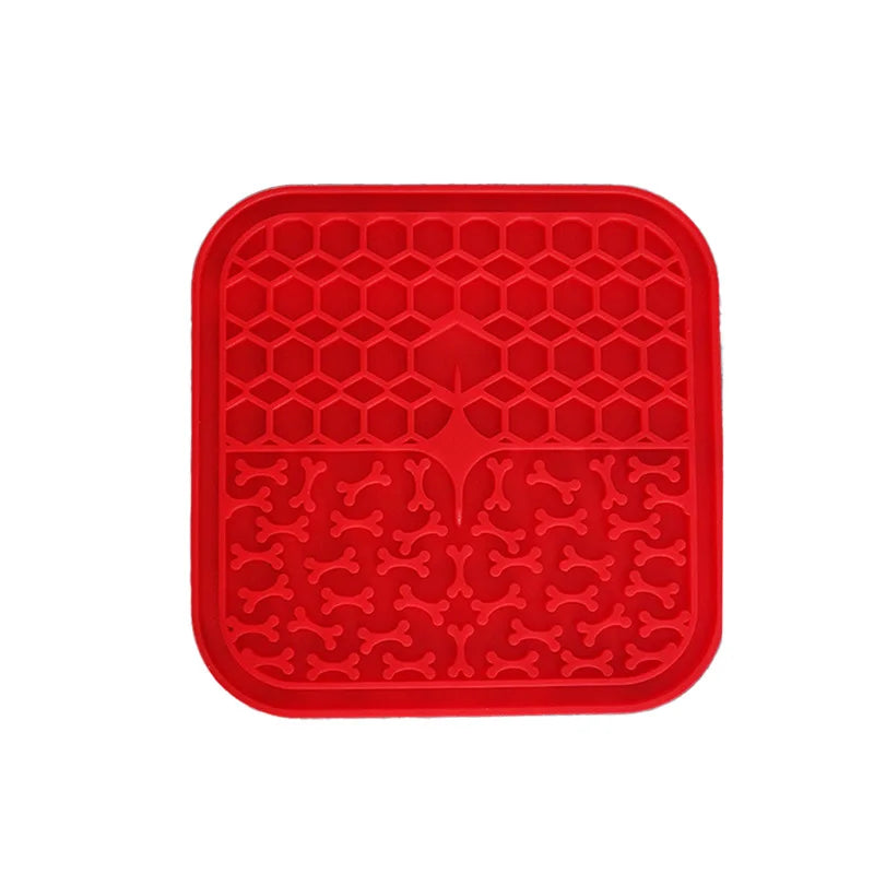 Tapis de léchage avec gamelle anti-glouton pour chien et chat