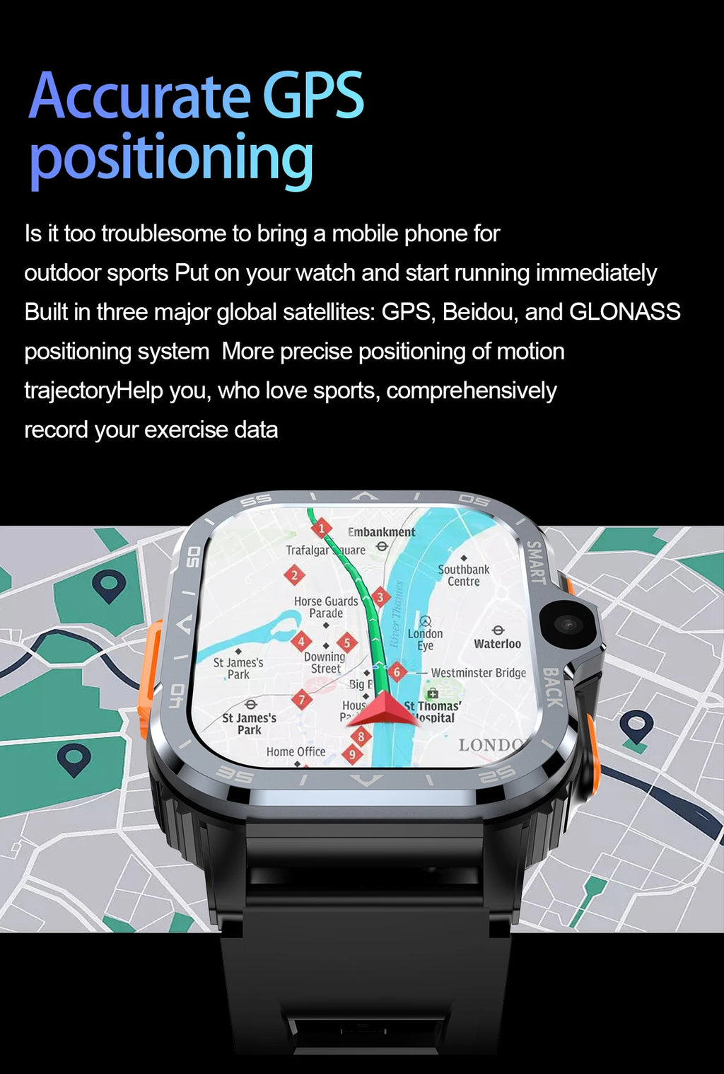 Valdus IcalD – Montre intelligente Android 4G GPS HD