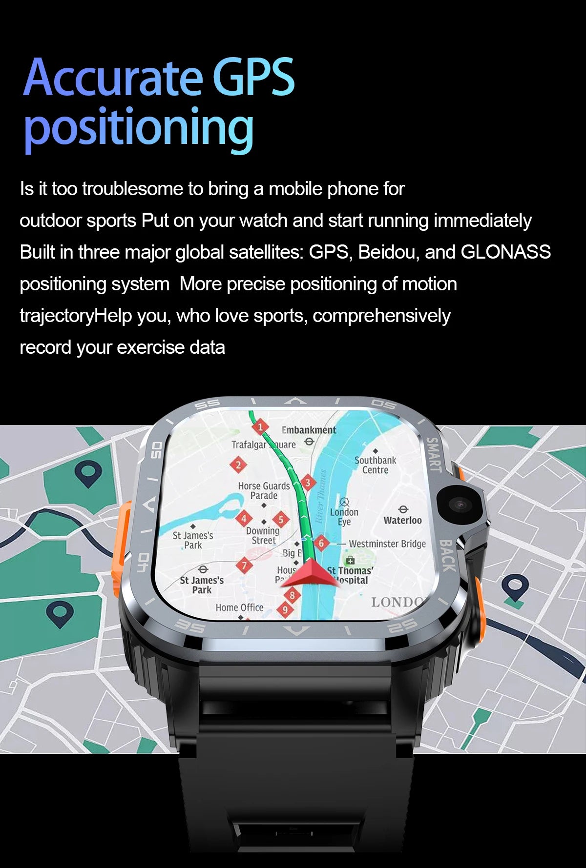 Valdus IcalD – Montre intelligente Android 4G GPS HD