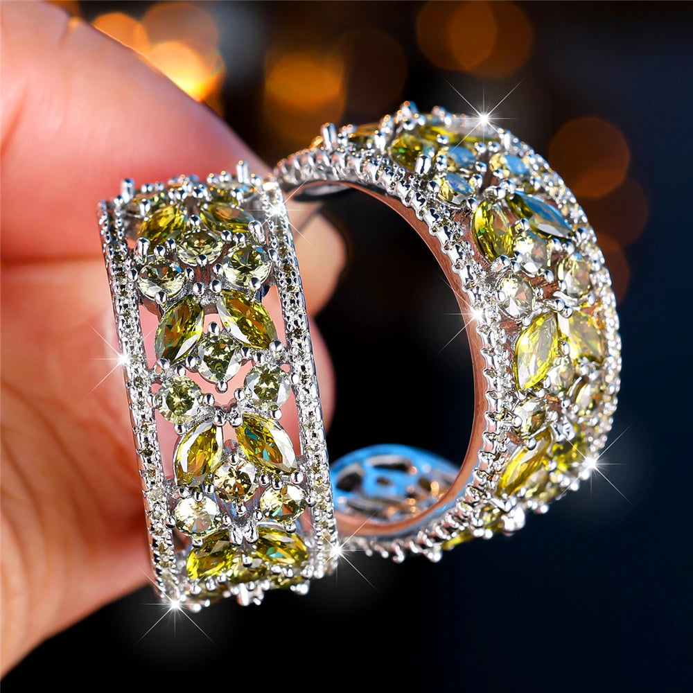 Boucles d’Oreilles à Tige Femme – Cristal CZ Multicolore Luxe