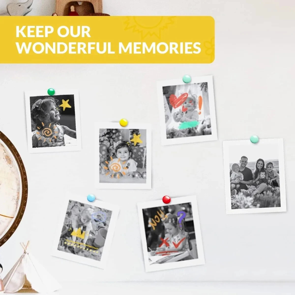 Recharge Papier Thermique pour Appareil Photo Instantané – Sans BPA – 57x25mm