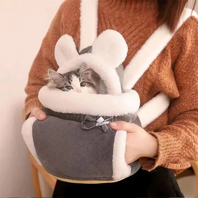 Sac à dos de transport bulle avec coussin pour chat et petit chien