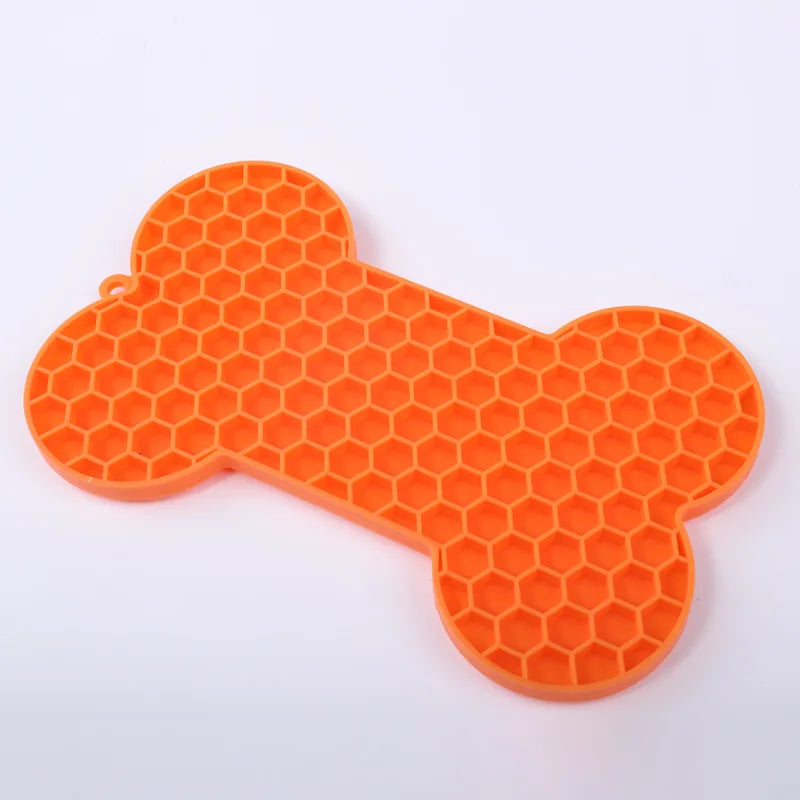Tapis de léchage avec gamelle anti-glouton pour chien et chat