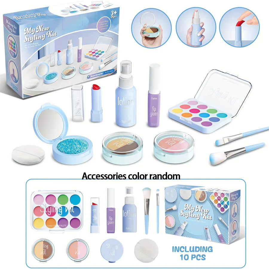 Kit Maquillage Enfant – Set Beauté 10 Pièces • Sans Liquide & 100% Sans Risque