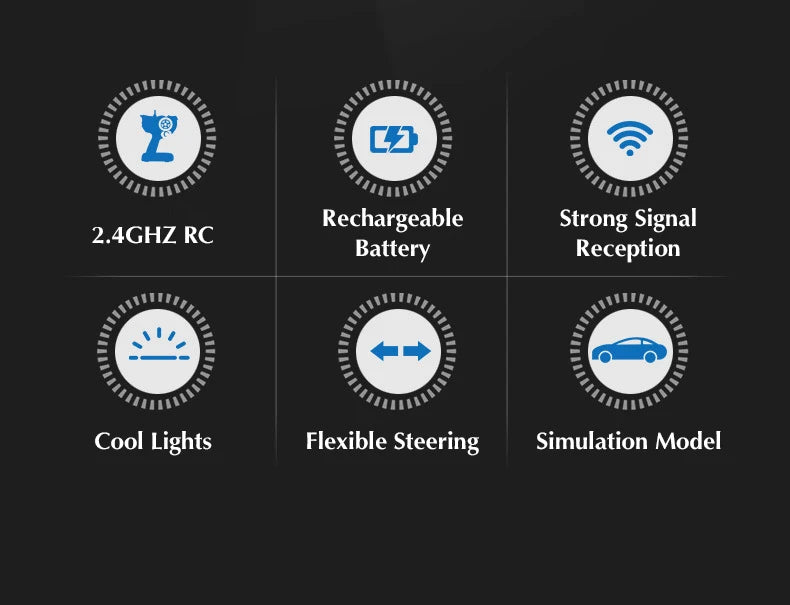 Voiture de Police RC 1:12 – Super Rapide 2.4GHz avec Lumières