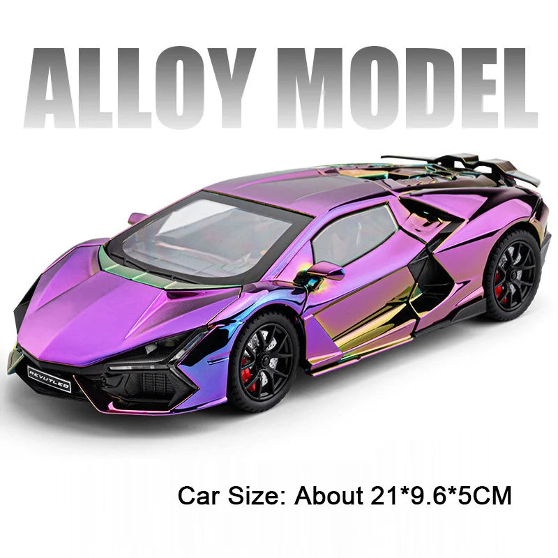 REVUELTO – Supercar Miniature 1:24 en Alliage | Son & Lumière | Portes Ouvrantes