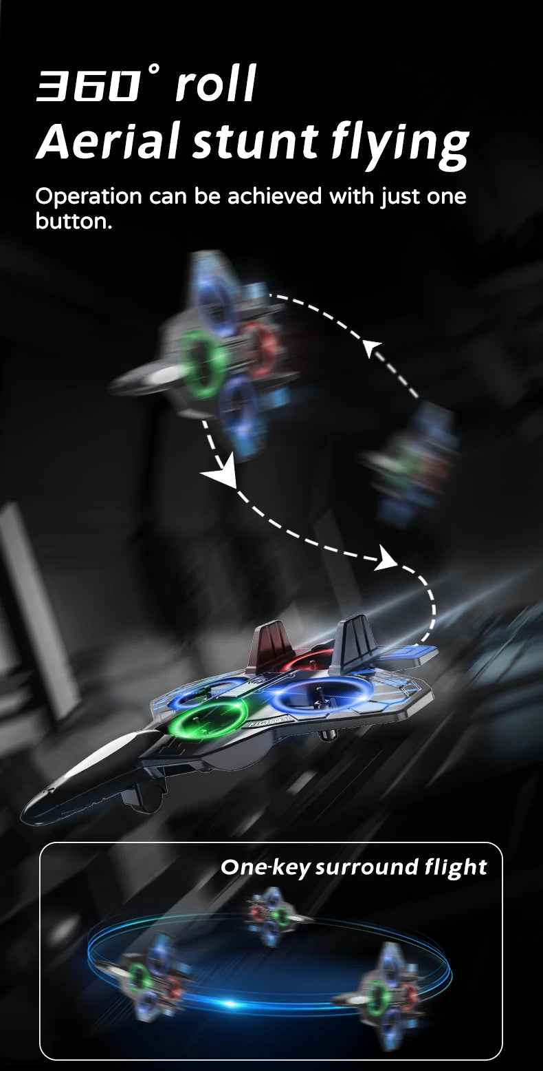 Avion RC L101 en Mousse – LED, Cascades 3D & Télécommande 2.4G