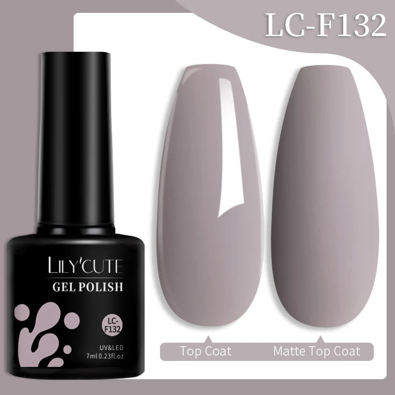 Vernis Gel LILYCUTE 7ml – Brun Foncé Collection Automne/Hiver – Brillance & Élégance Longue Tenue