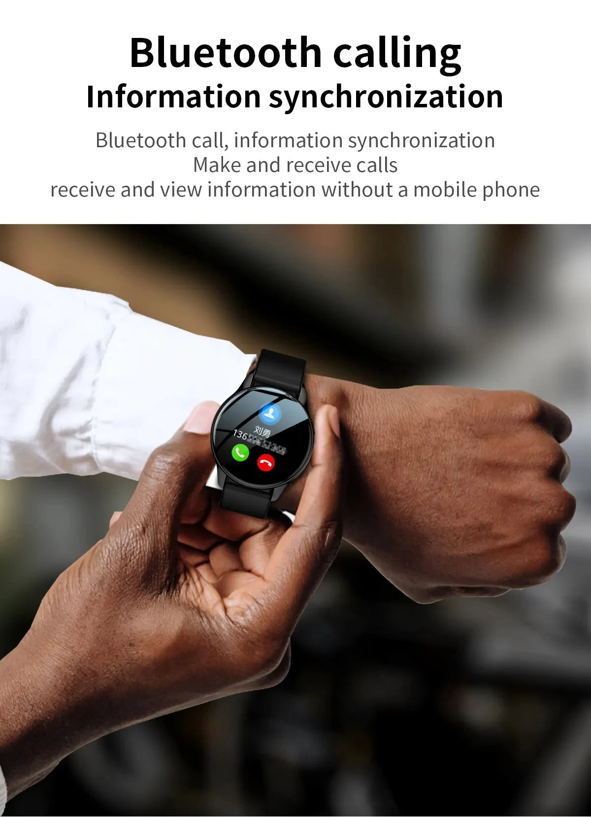 Montre Connectée LIGE – Appels Bluetooth & Charge Sans Fil (1.28’’ IP68 – 2025)