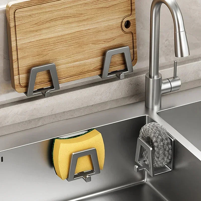Porte-Éponge Auto-Adhésif – Acier Inoxydable (1 / 2 / 4 pièces)