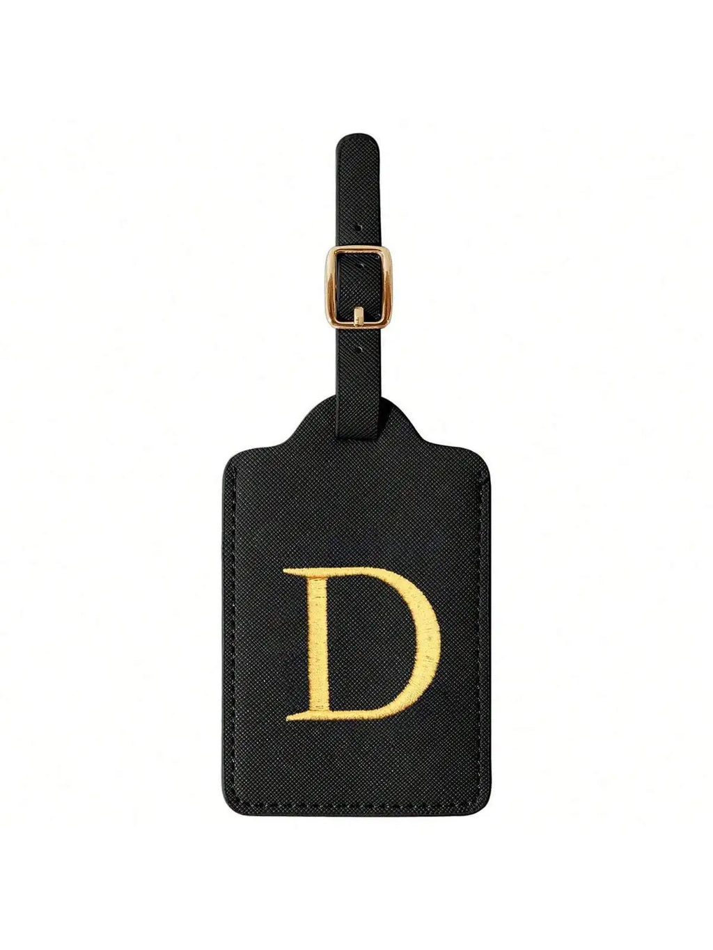 Étiquette de Bagage Personnalisée en Cuir PU – Lettre Initiale A–Z avec Protection Confidentialité