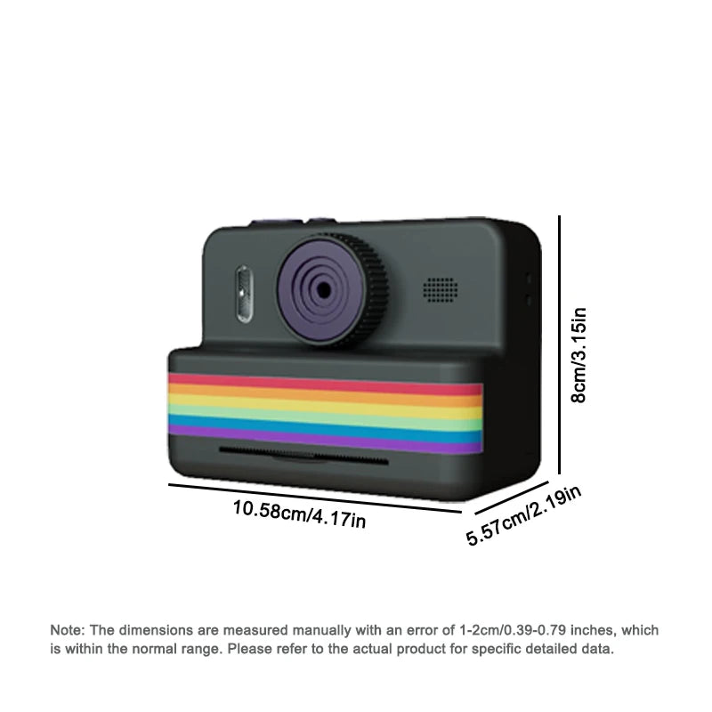 Appareil Photo Instantané pour Enfants – Mini Imprimante Thermique + Vidéo HD (2.8")