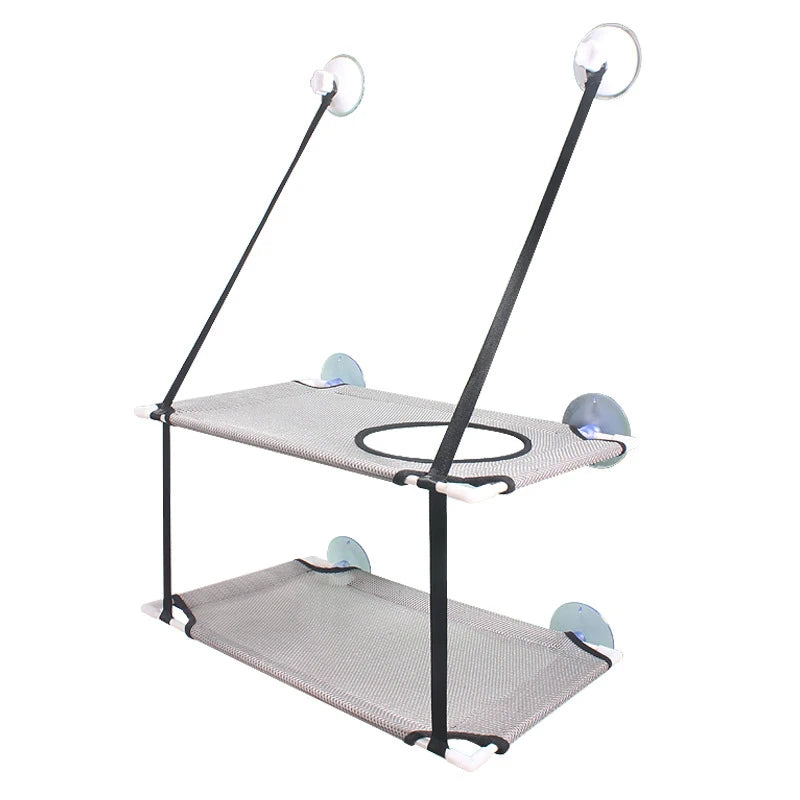 Hamac de fenêtre pour chat — ventouses, simple ou double couche