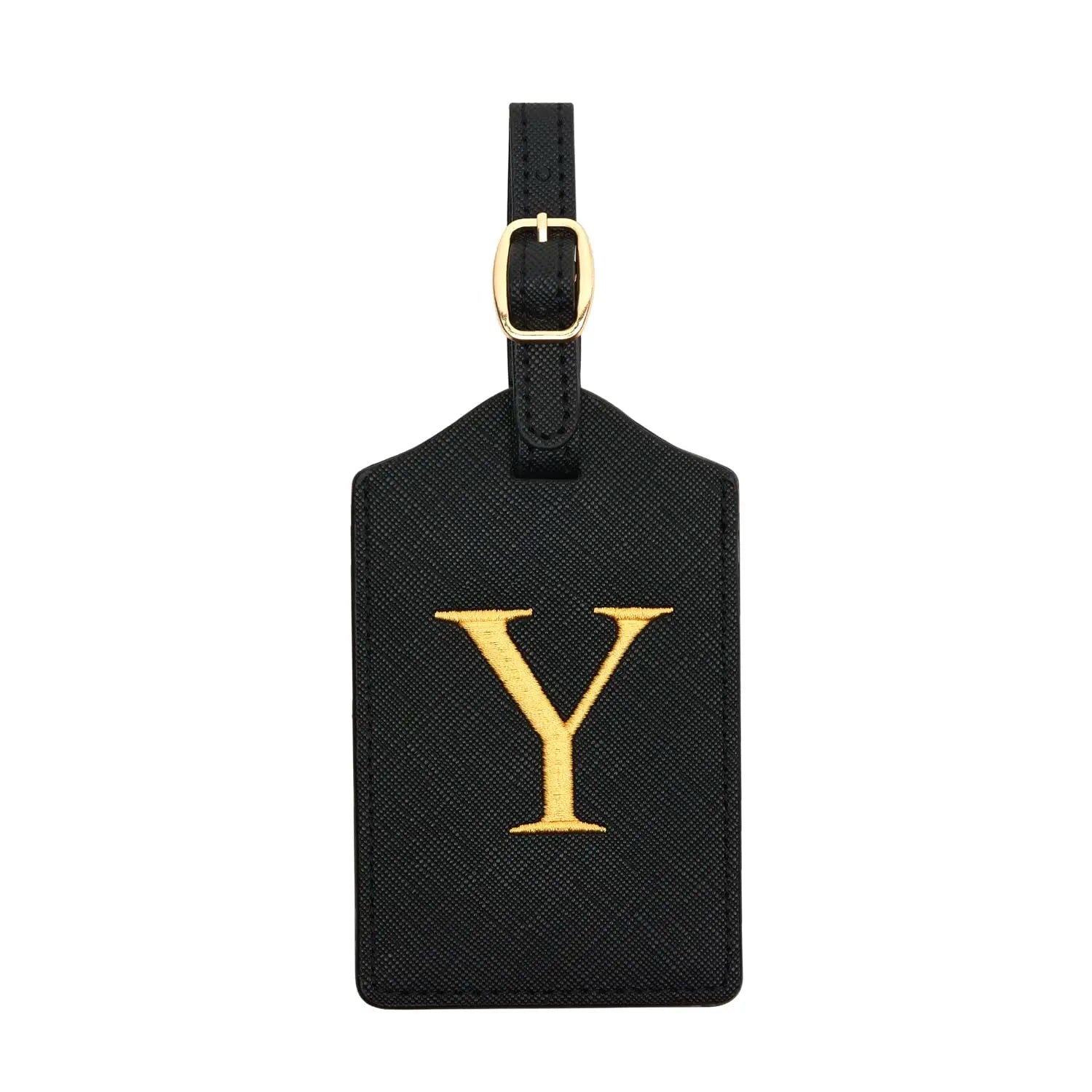 Étiquette de Bagage Personnalisée en Cuir PU – Lettre Initiale A–Z avec Protection Confidentialité