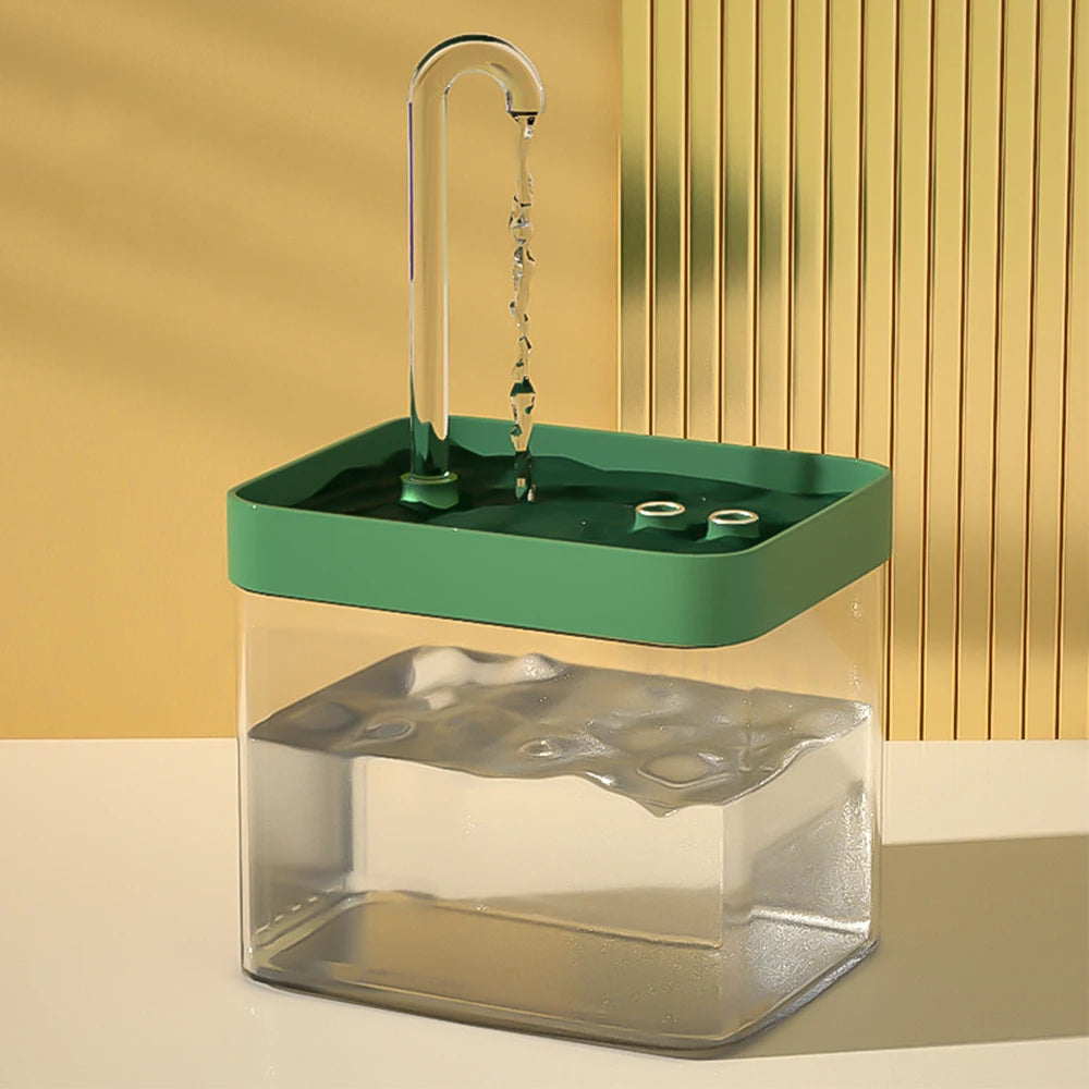 Fontaine à eau transparente pour chat et chien — filtrante et silencieuse