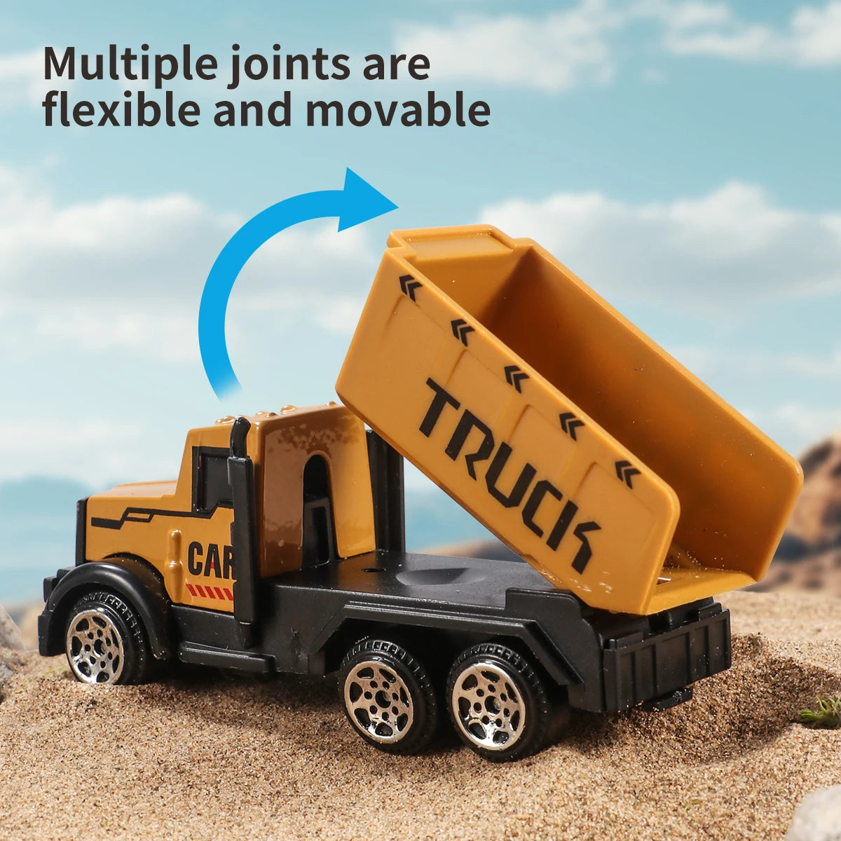 Set de 6 Véhicules d’Ingénierie en Alliage – Camions, Tracteurs & Pelles 1:64