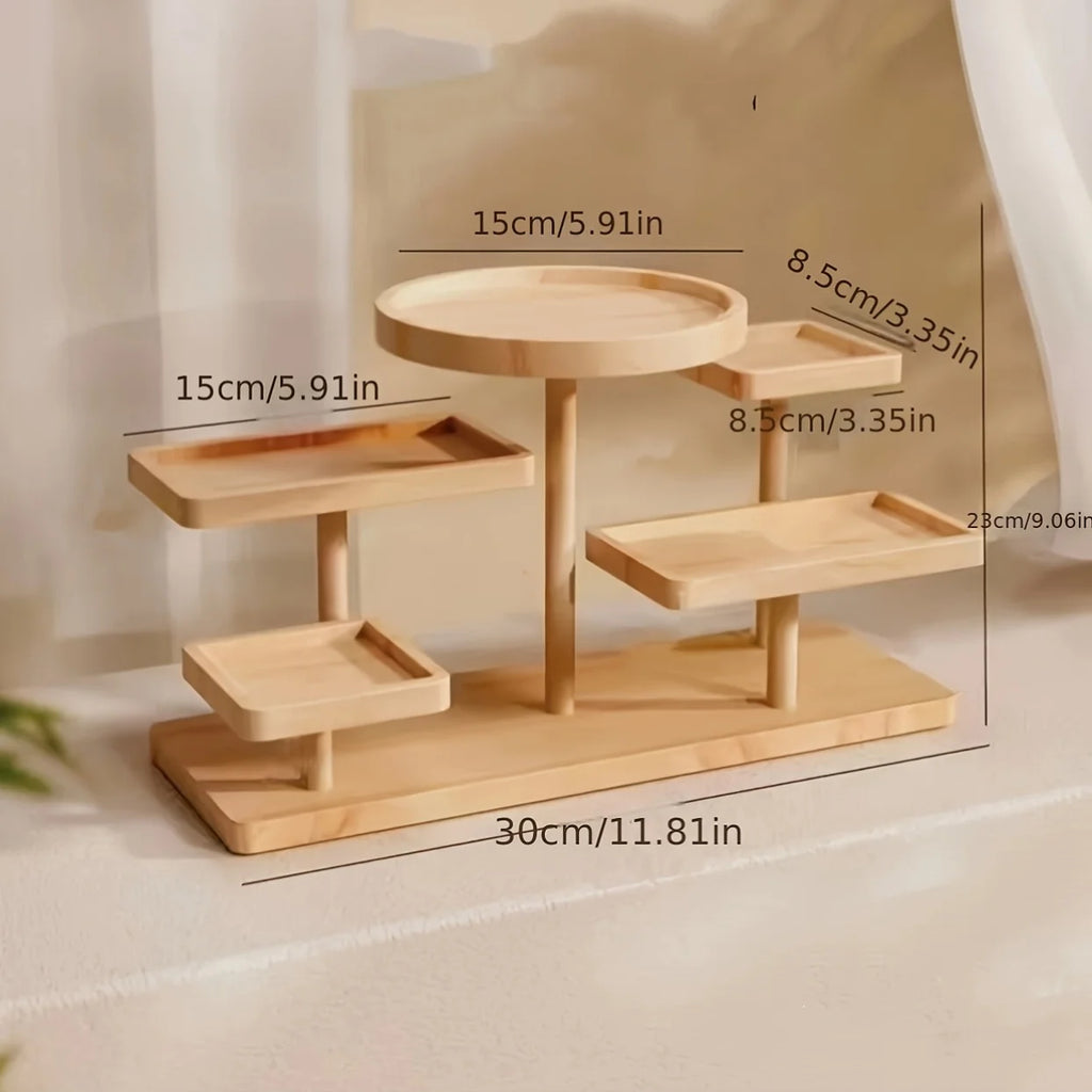 Présentoir en Bois – Support de Rangement Multicouche pour Bijoux & Décoration