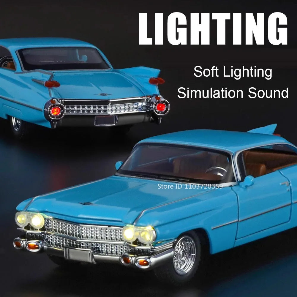 Eldorado Biarritz & Charger 1970 – Voitures Miniatures 1:32 en Alliage | Son & Lumière | Portes Ouvrantes