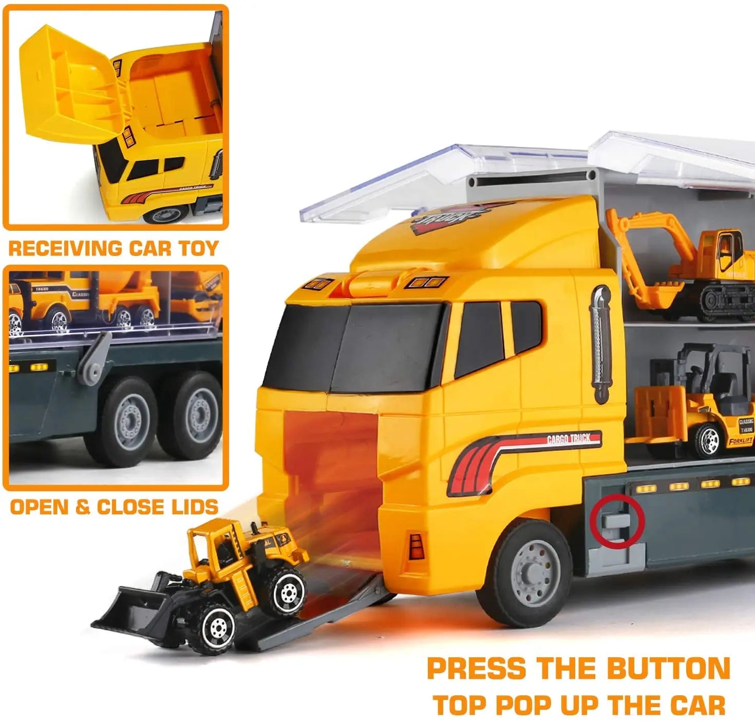 Jouets de Construction 10-en-1 – Camion Transporteur & Mini Véhicules