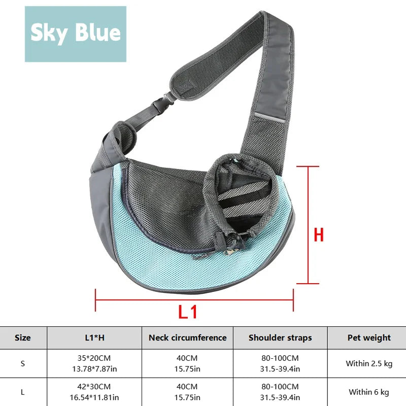 Sac de transport bandoulière respirant pour chat et petit chien