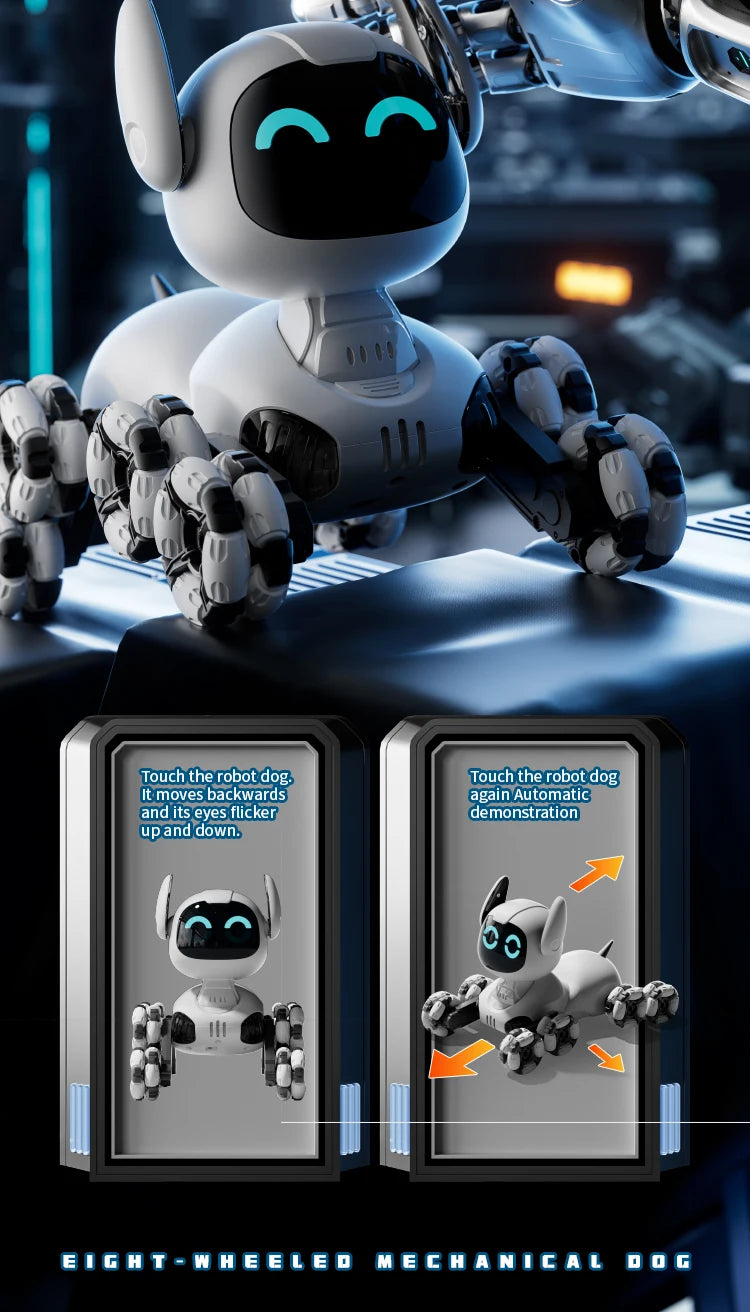 Robot Chien Cascadeur 8WD – Voiture RC Transformable avec Gestes & Lumières