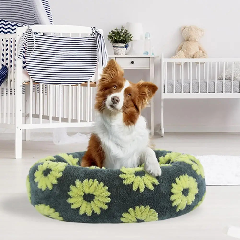 Panier donut apaisant antidérapant pour chien et chat