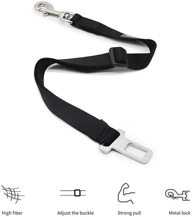 Ceinture de sécurité voiture réglable pour chien — attache harnais