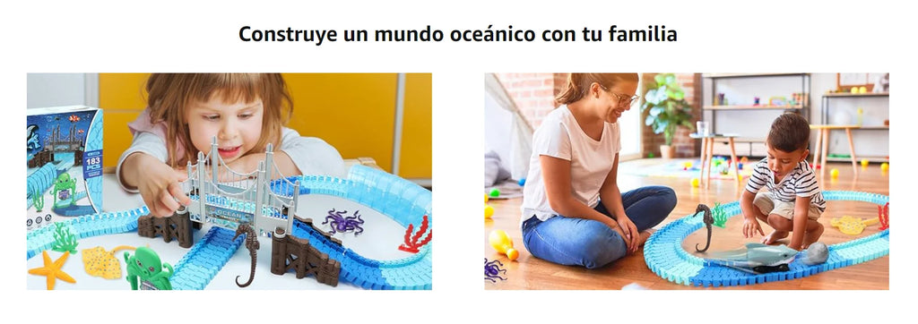 Piste Flexible Océan – Voiture de Course Requin VATOS (STEM Éducatif)