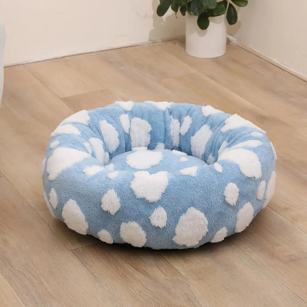 Panier donut apaisant antidérapant pour chien et chat