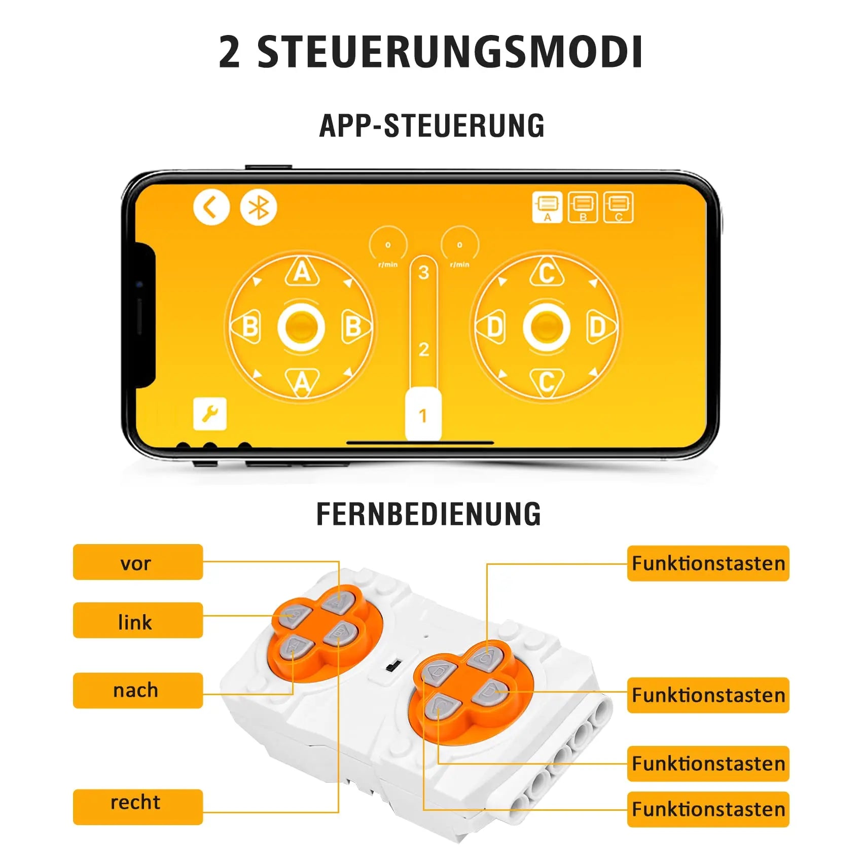 MK18002 – Voiture RC Tout-Terrain à Chenilles | 1890 Pièces & 5 Moteurs | STEM