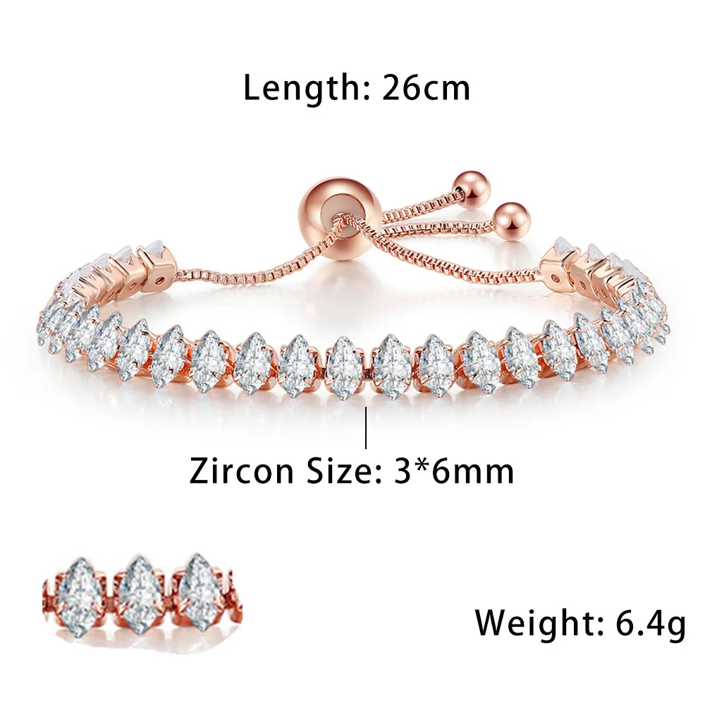Bracelet Tennis Diamant – Zircone AAA+ Éclat Ultra-Brillant (Plusieurs Tailles)