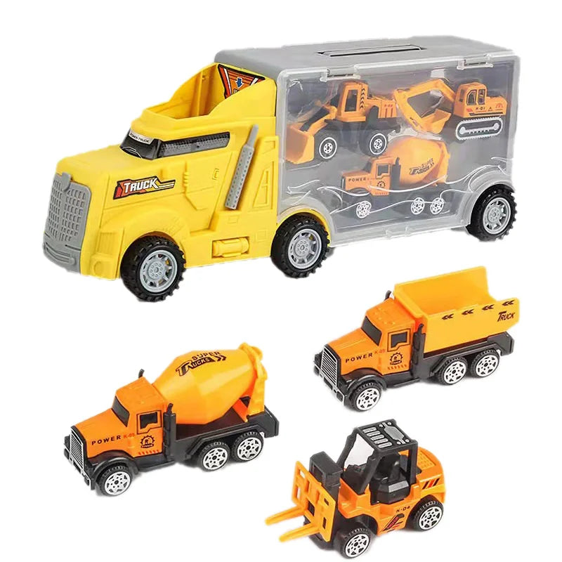 Jouets de Construction 10-en-1 – Camion Transporteur & Mini Véhicules