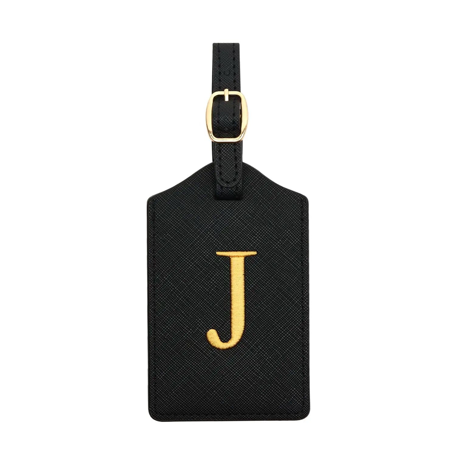 Étiquette de Bagage Personnalisée en Cuir PU – Lettre Initiale A–Z avec Protection Confidentialité